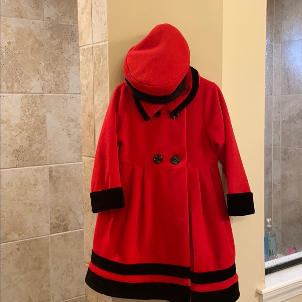 Girls pea coat and hat